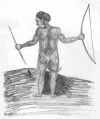 ''Inland-dweller'' armed with bow and arrow.