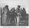 WOMEN CARRYING MEDICINE PIPE BUNDLES.