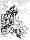 ''From thence, far off he unto him did shew<BR>
A little path that was both steepe and long,<BR>
Which to a goodly Citty led his view,<BR>
Whose wals and towres were builded high and strong<BR>
Of perle and precious stones that earthly tong<BR>
Cannot describe, nor wit of man can tell.''