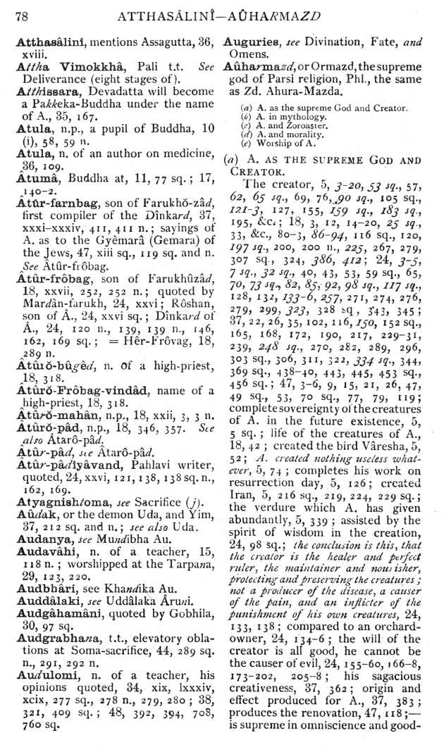 Page 78. Atthasâlinî—Aûharmazd