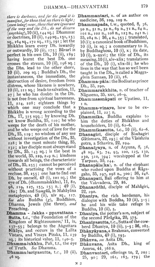 Page 179. Dhamma—Dhanvantari