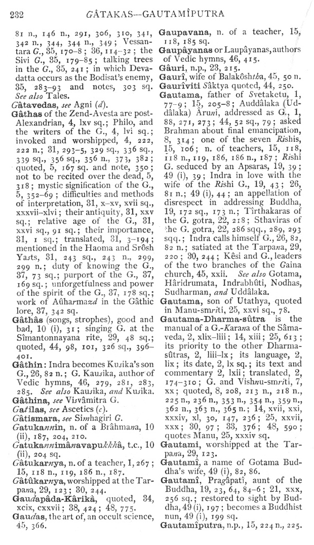 Page 232. Gâtakas—Gautamîputra