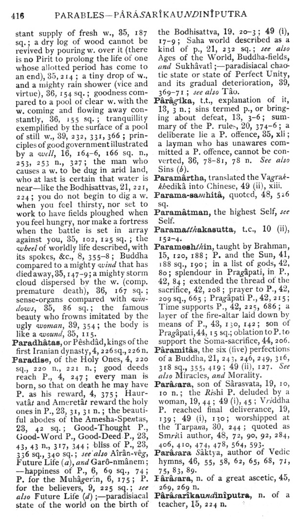 Page 416. Parables—Pârâsarîkaundinîputra