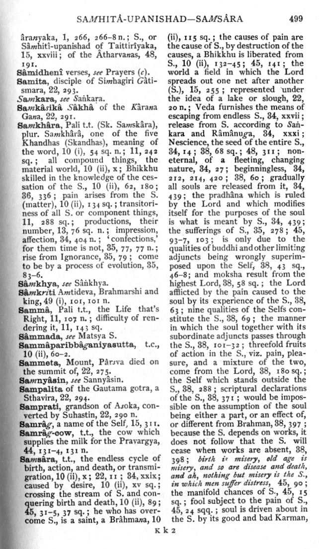 Page 499. Samhitâ-Upanishad—Samsâra