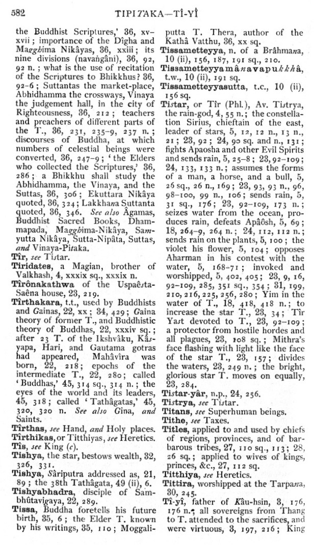 Page 582. Tipitaka—Tî-yî