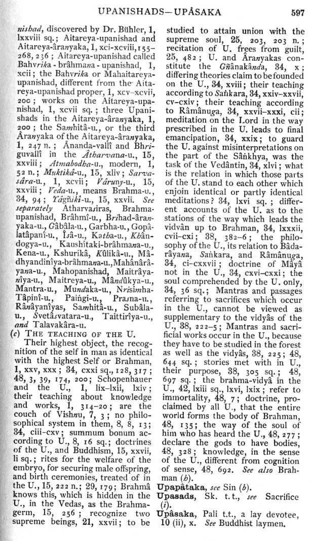 Page 597. Upanishads—Upâsaka