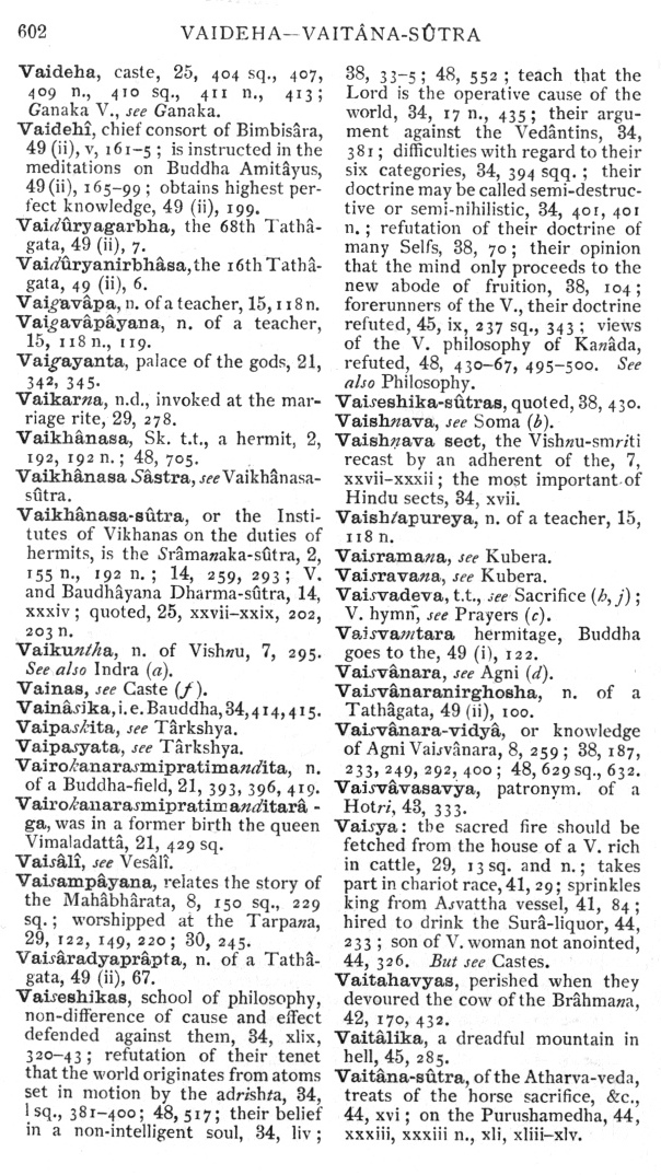 Page 602. Vaideha—Vaitâna-sûtra