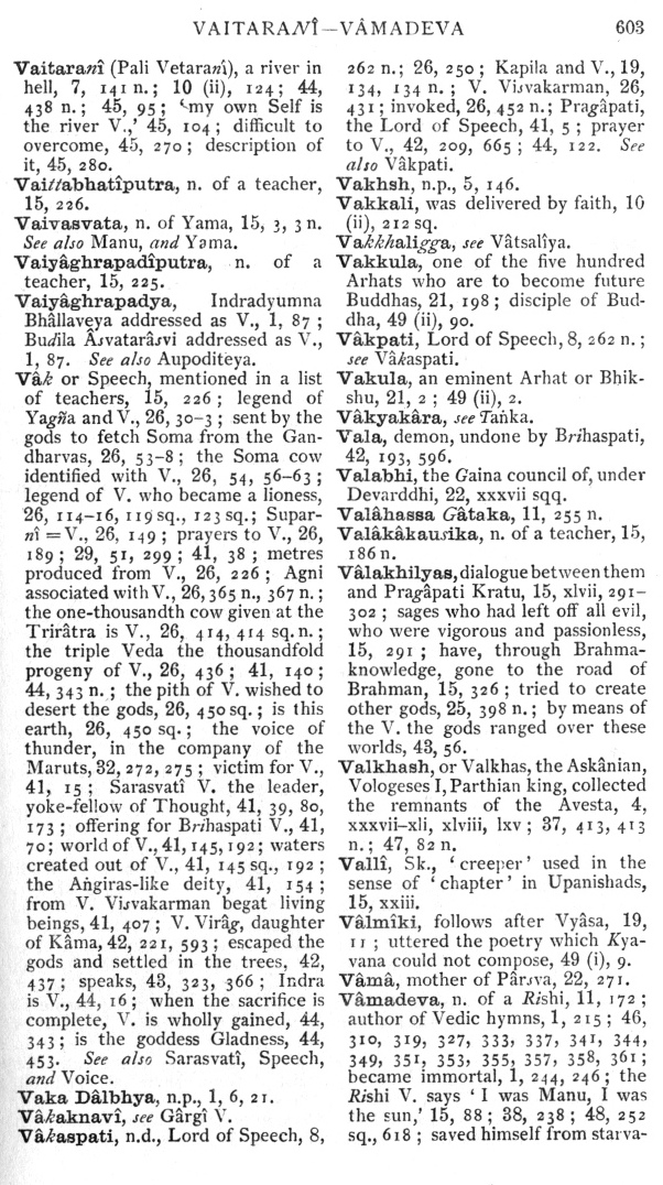 Page 603. Vaitaranî—Vâmadeva