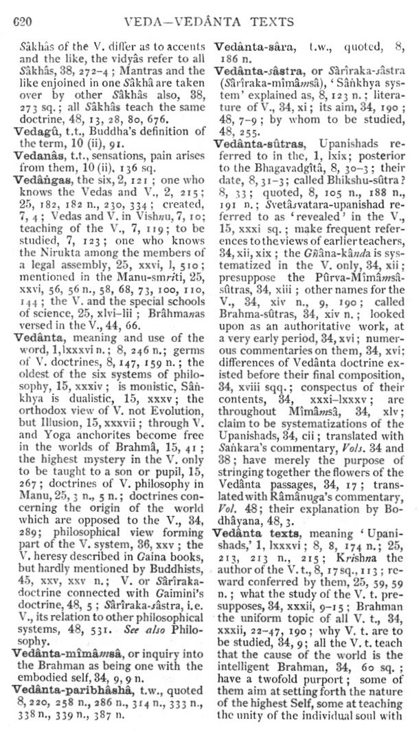 Page 620. Veda—Vedânta Texts